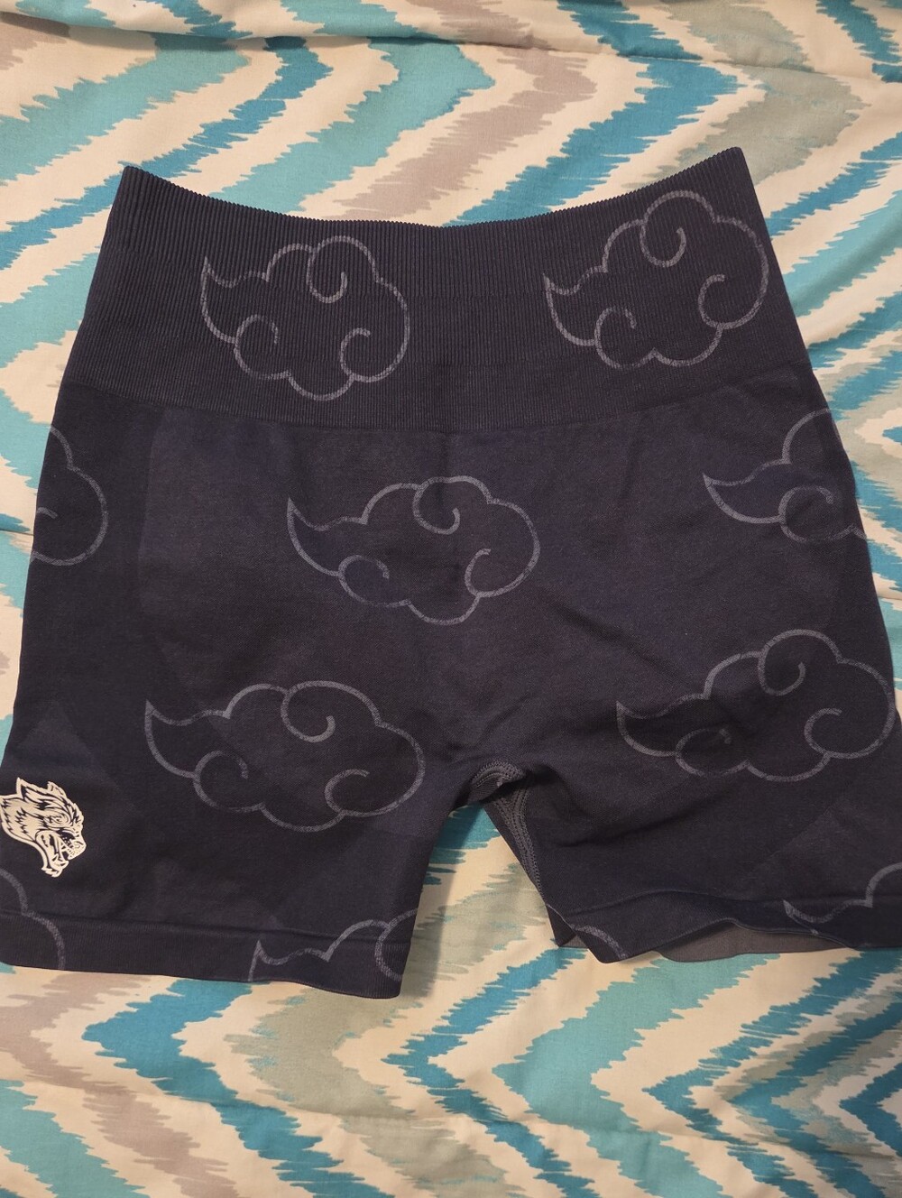 Darc Sport Navy Cloud-Pattern Women's Stretch Shorts